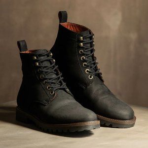 Portland Leather Men's Chelsea London Lace-up Boot Black Size 12.5 NWT